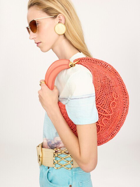 Summer Banana hobo bag in raffia
