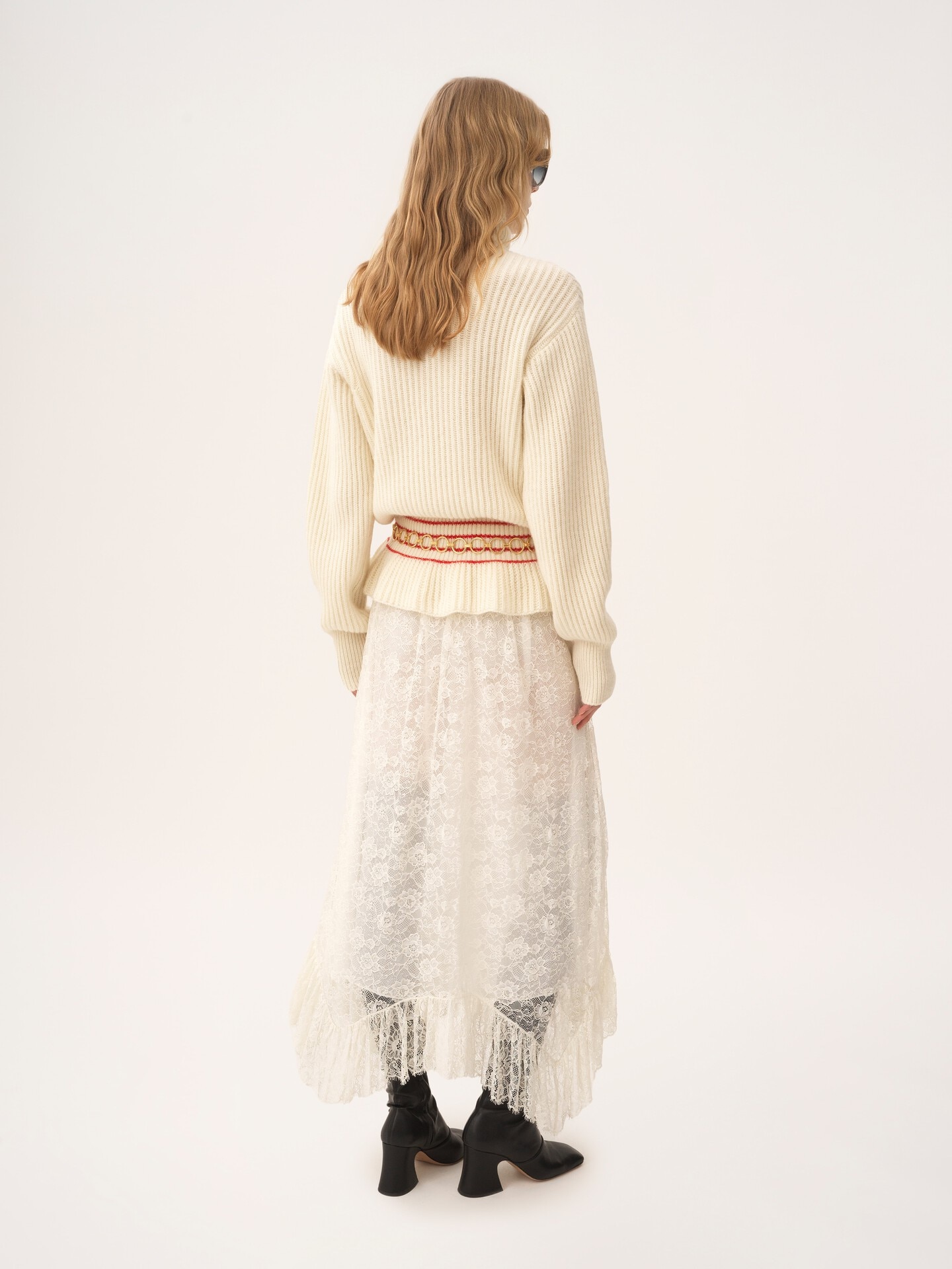 Pull col roulé oversize en maille de laine et mohair - 6