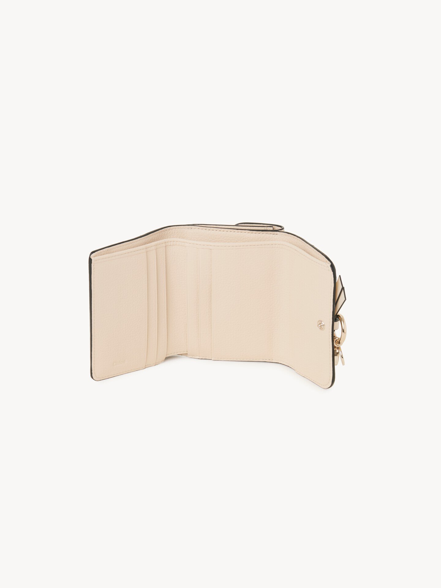 グレインレザー製Alphabetスモールトリフォールドウォレット Sweet