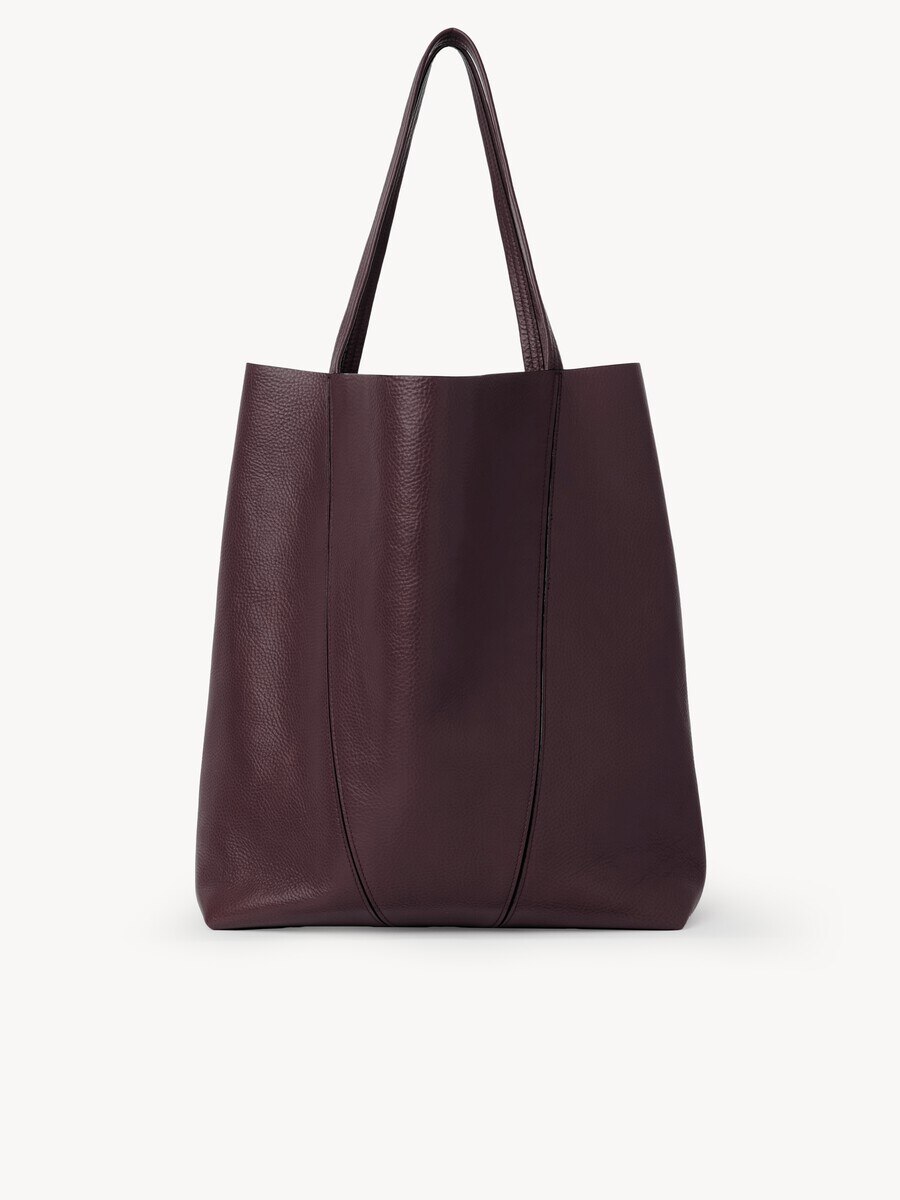 Large Chlo&eacute; Spin tote bag in grained leather - 4