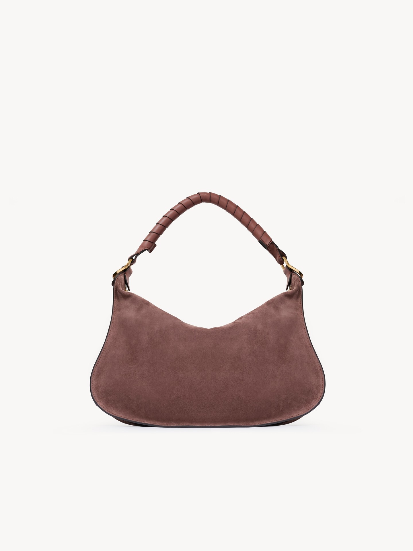 Small Marcie shoulder bag in suede leather - 5.0