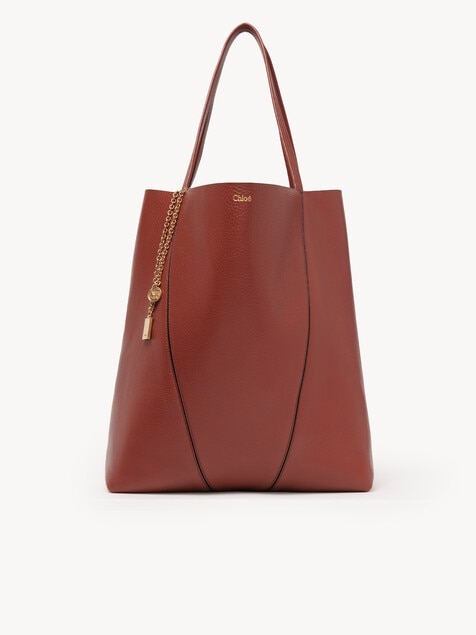 Large Chlo&eacute; Spin tote bag in grained leather
