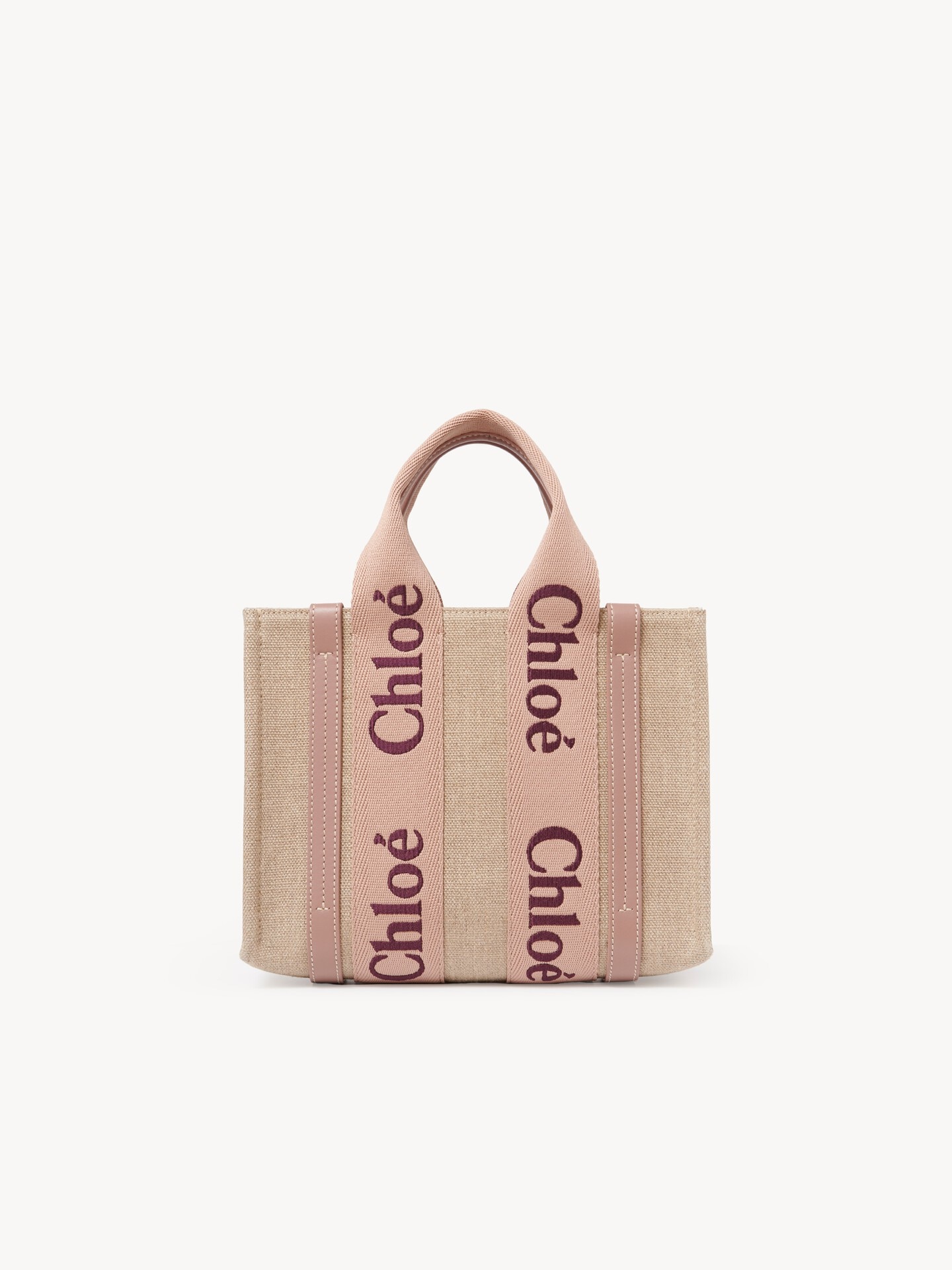 Kleine Woody Tote Bag aus Leinen - 6