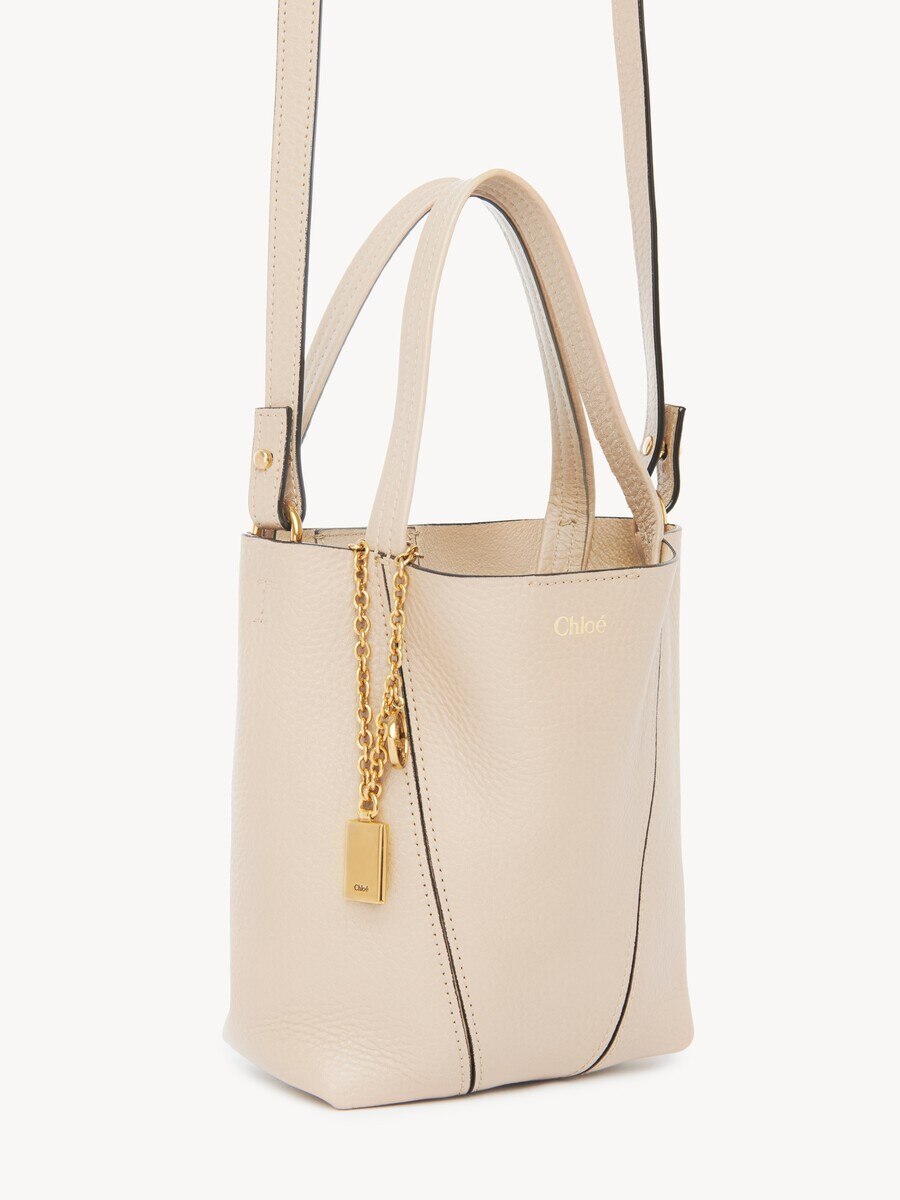 Small Chlo&eacute; Spin tote bag in grained leather - 5