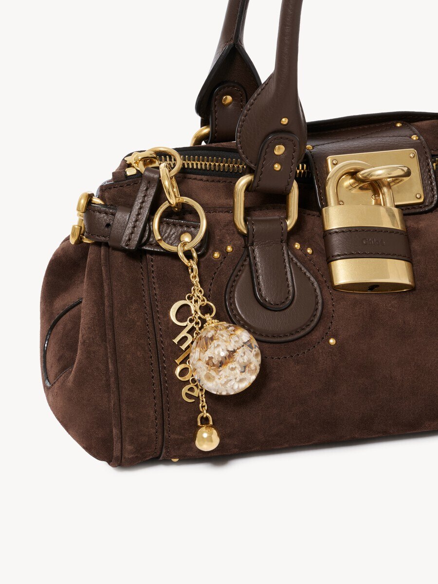 Chlo&eacute; Symbols Resin Flowers & Logo key ring bag charm in brass - 3