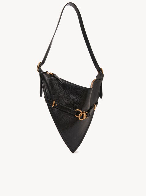 Sac port&eacute; &eacute;paule Cape bag en cuir grain&eacute;