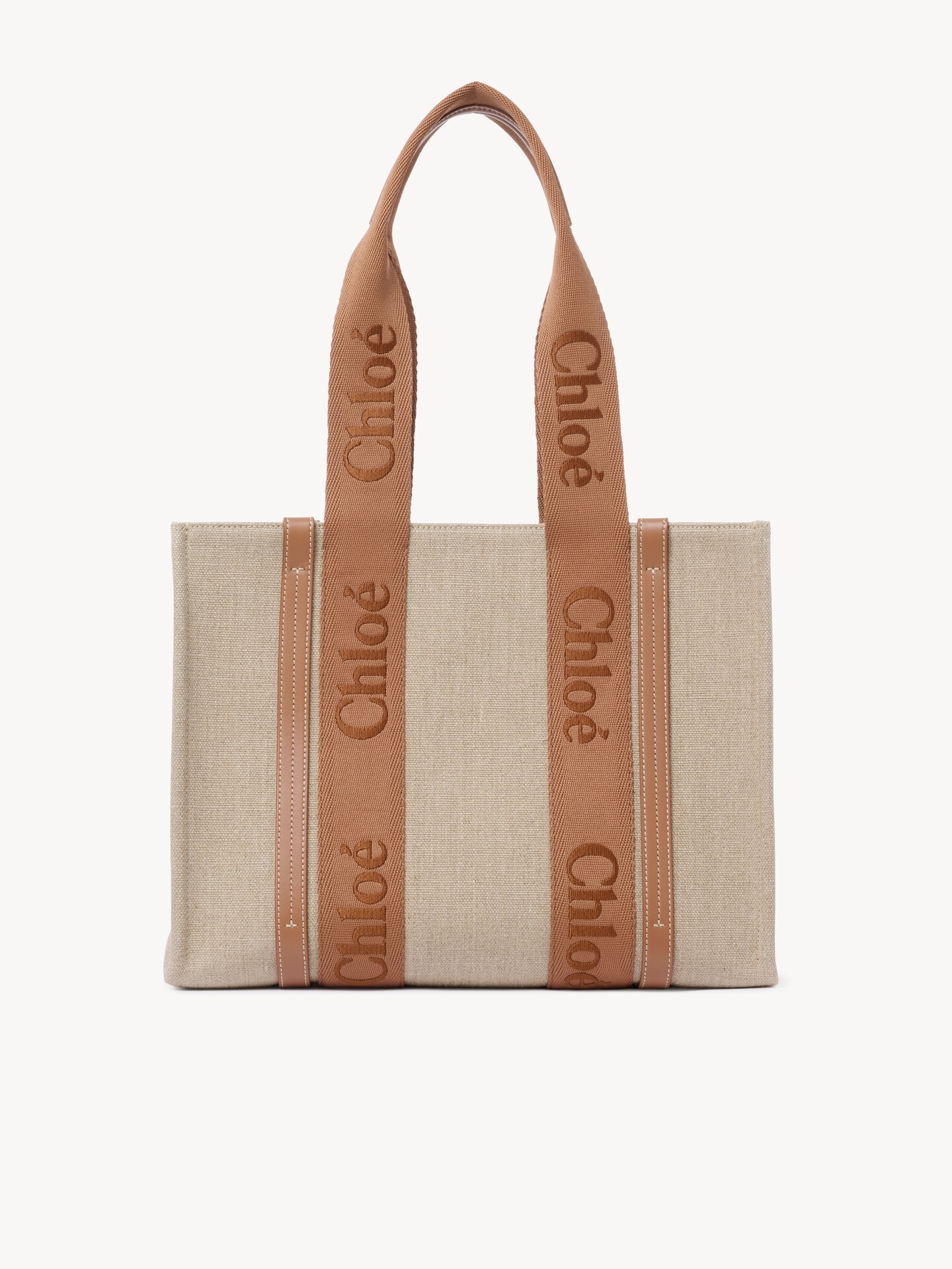 Woody tote bag in linen - 5