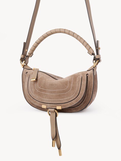 Minibolso de hombro Marcie de ante