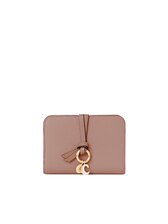 グレインレザー製Alphabet バイフォールドウォレット 紫 - Chloé