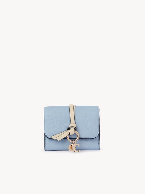 Small Alphabet tri-fold in grained leather