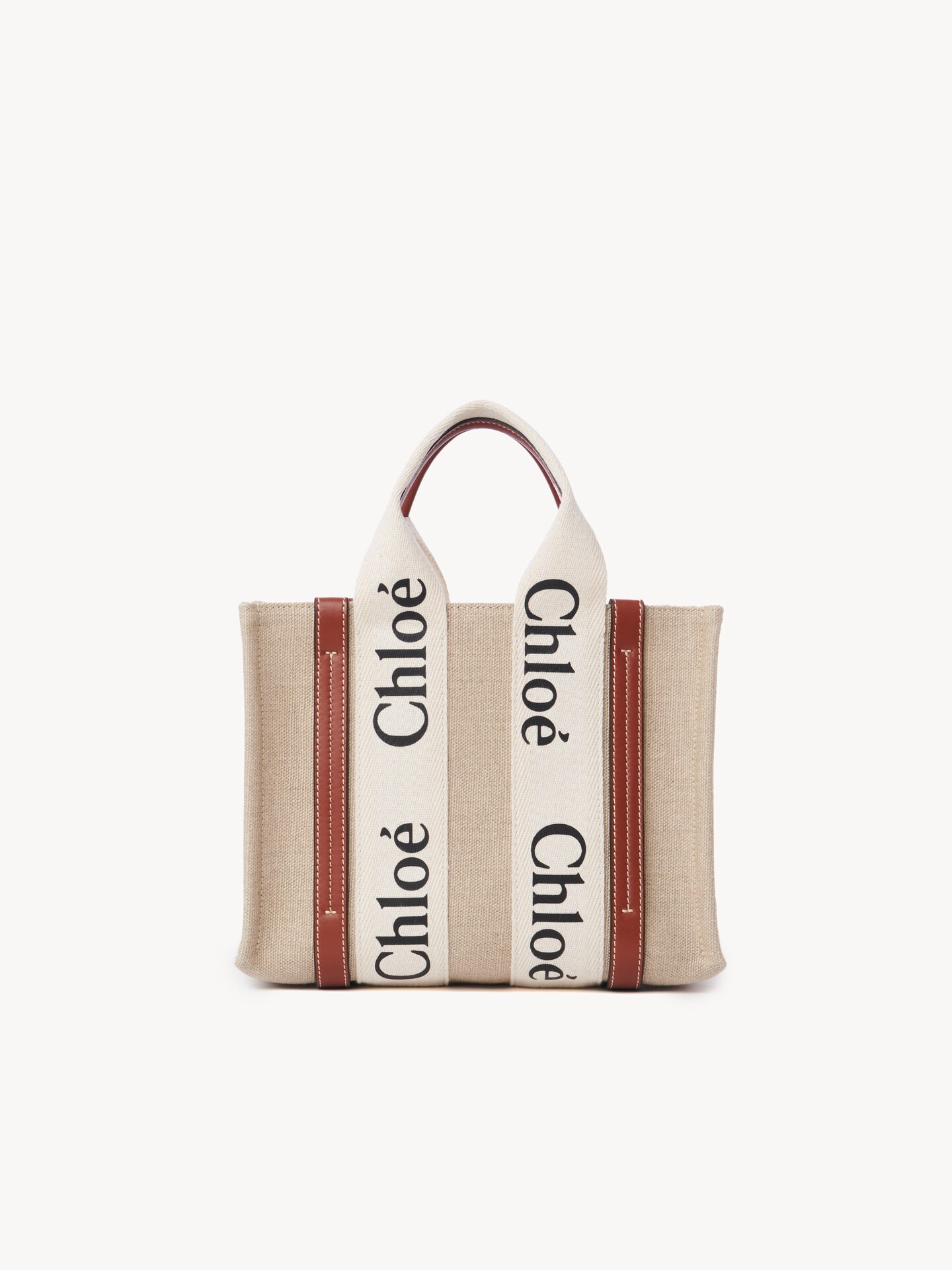 Chloé ミニバッグ リネン製WOODYスモールトートバッグ リネン製Woodyスモールトートバッグ 緑 - Chloé