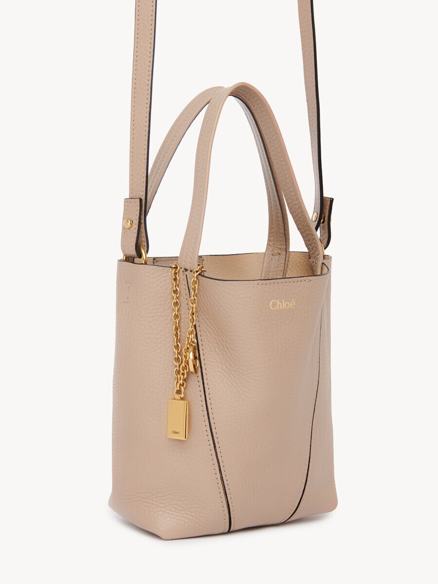 Small Chlo&eacute; Spin tote bag in grained leather - 5