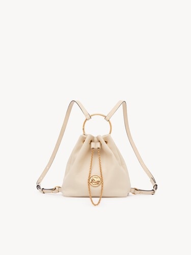 Small Bracelet backpack in grained leather - 1