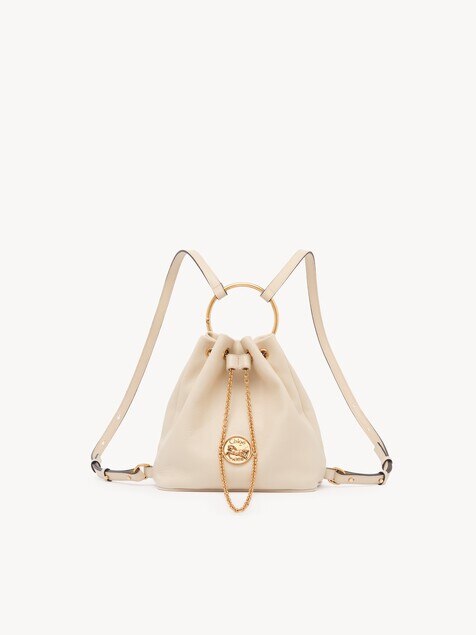 Small Bracelet backpack in grained leather