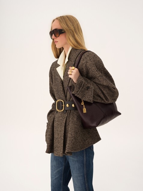 Chlo&eacute; Spin tote bag in grained leather