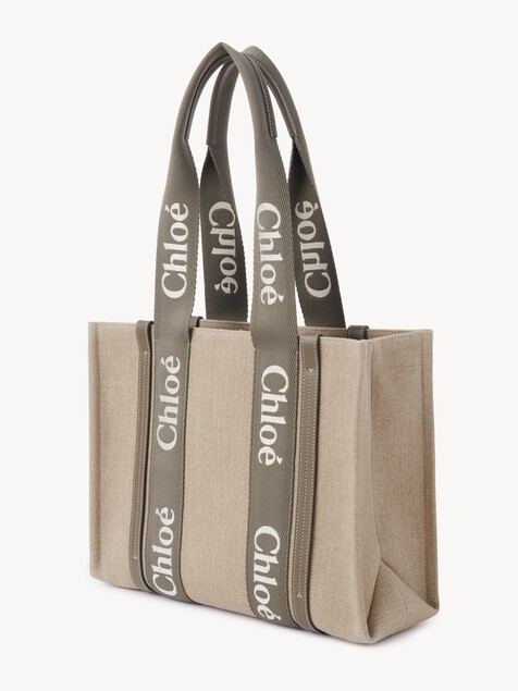 Woody tote bag in linen