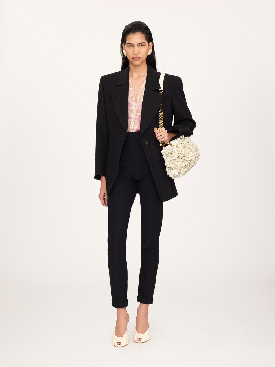 Chlo&eacute; Pliss&eacute; shoulder bag with chain in leather flowers - 10