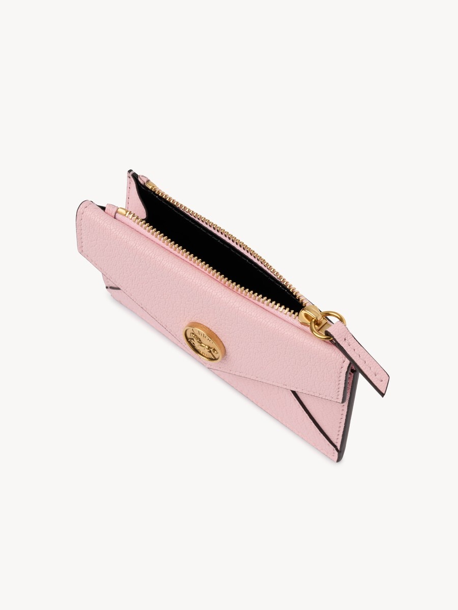 Small Envelope purse with card slots in grained leather - 5
