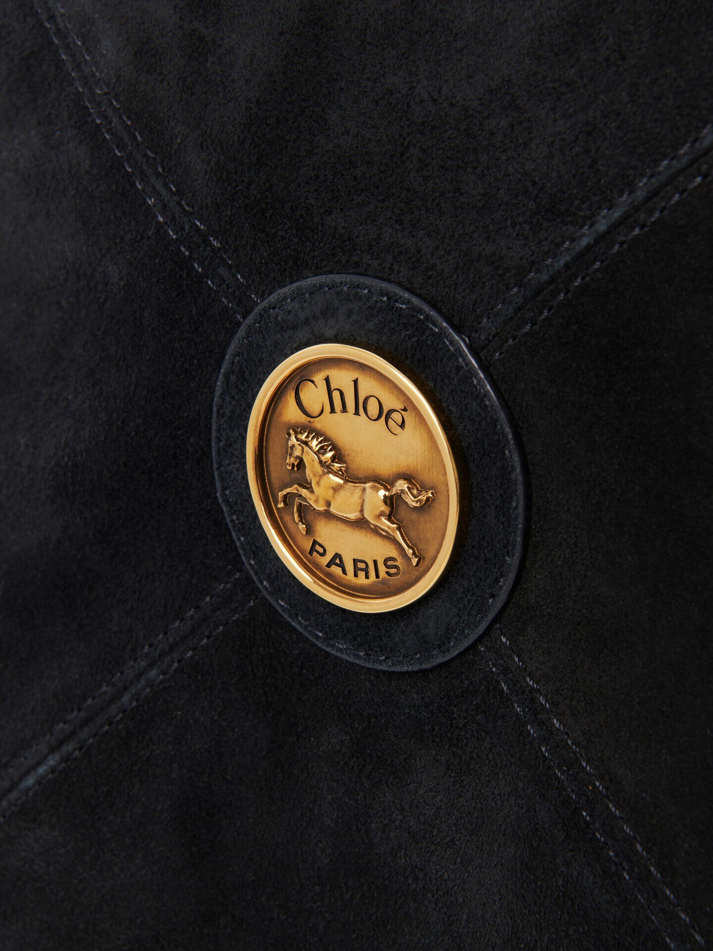 Chlo&eacute; Balloon bag in grained & suede leather - 9