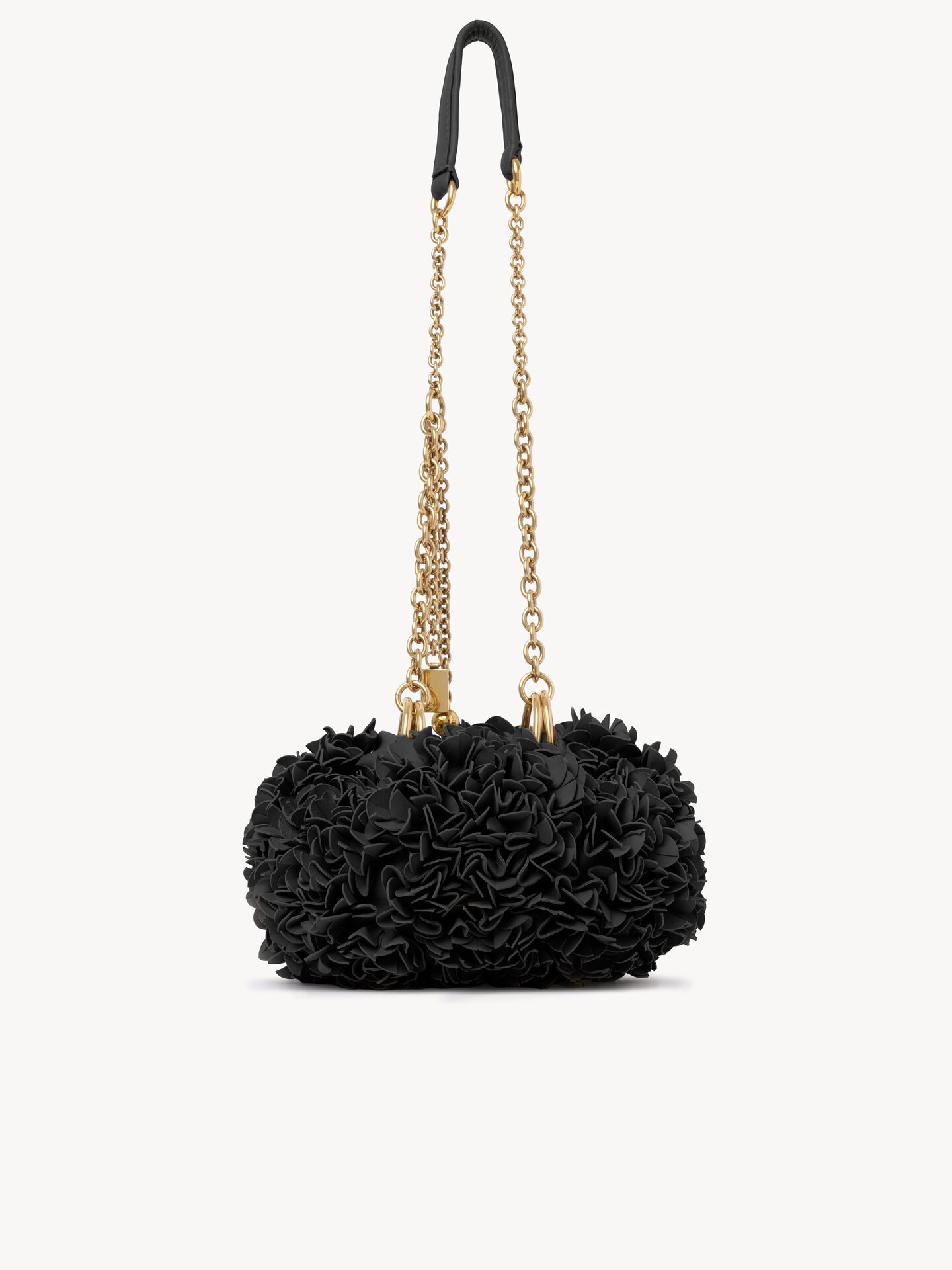Chlo&eacute; Pliss&eacute; shoulder bag with chain in leather with flowers - 1.0