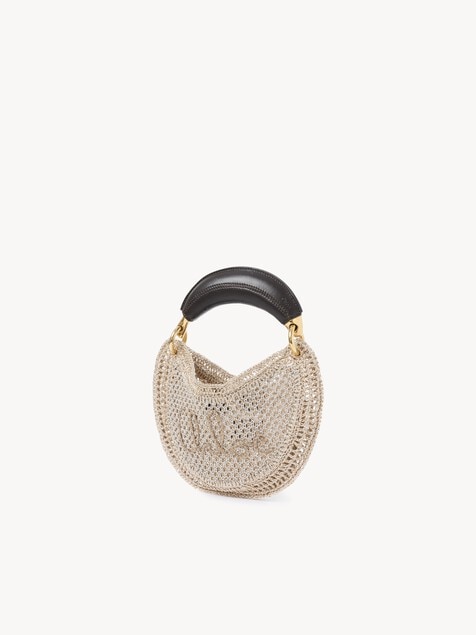 Mini Summer Banana hobo bag in glitter crochet