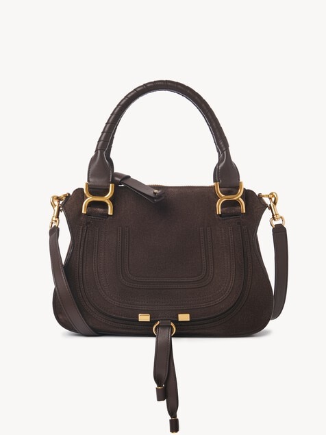 Small Marcie bag in suede leather