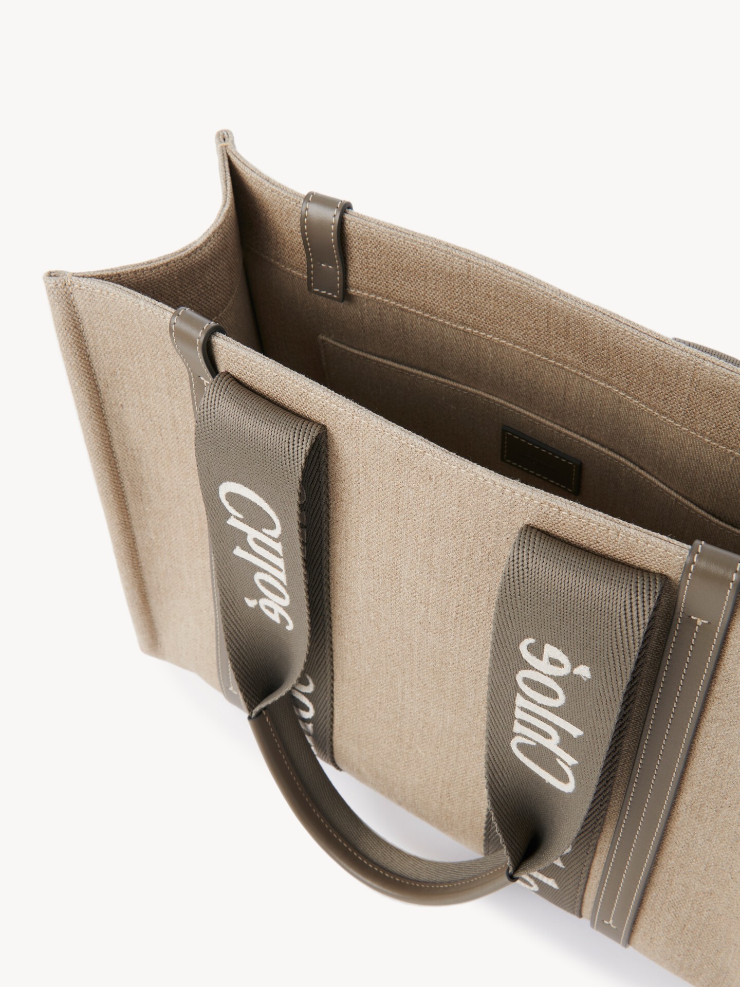 Woody tote bag in linen - 6