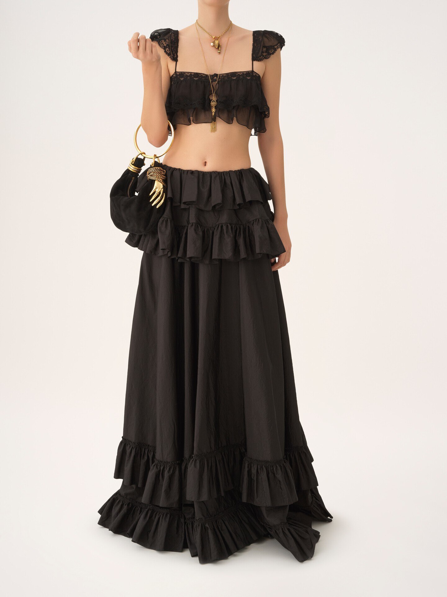 Mini Bracelet Hobo bag in suede leather - 8