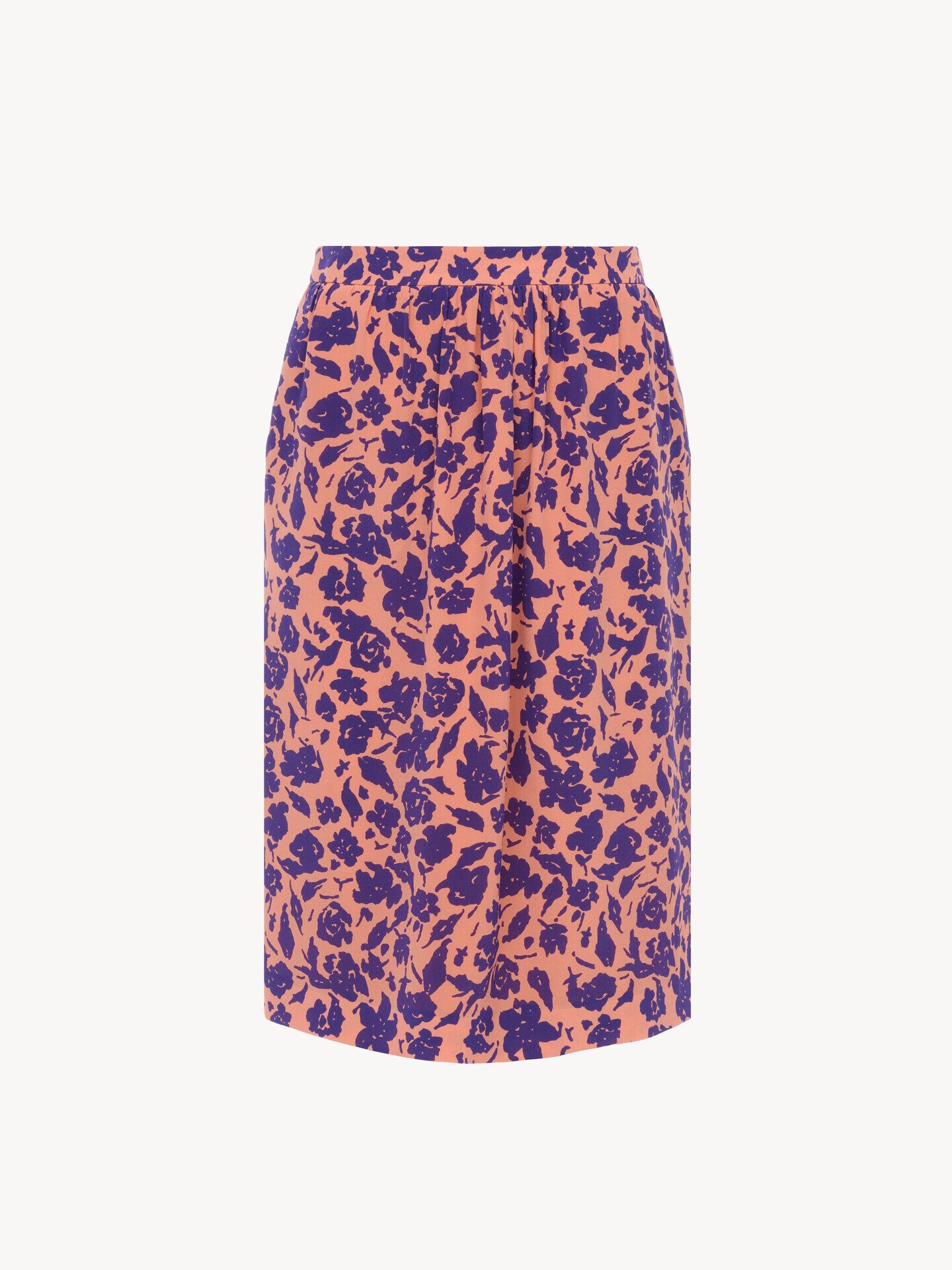 Short pencil skirt in cr&ecirc;pe de chine - 2