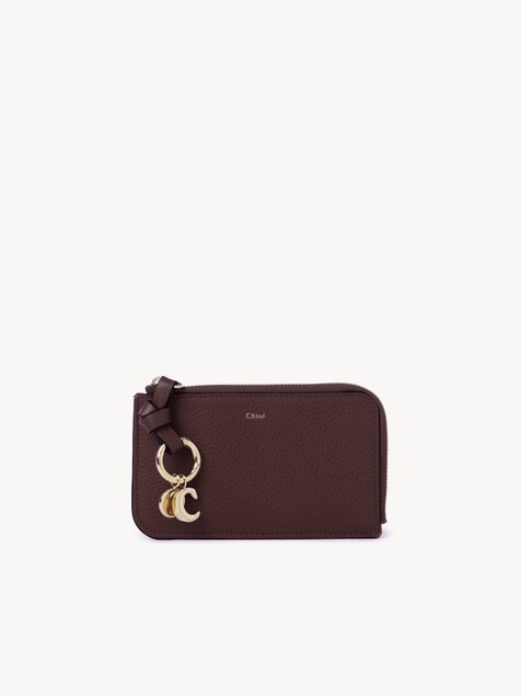 Alphabet wallet in grained leather