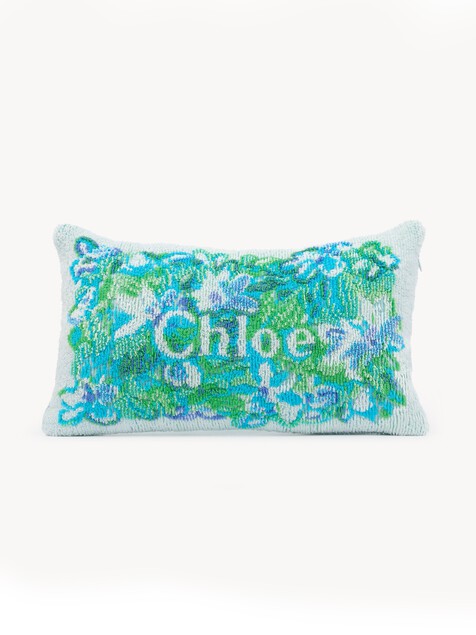 The Chlo&eacute; Wild Flowers beach pillow in cotton towelling
