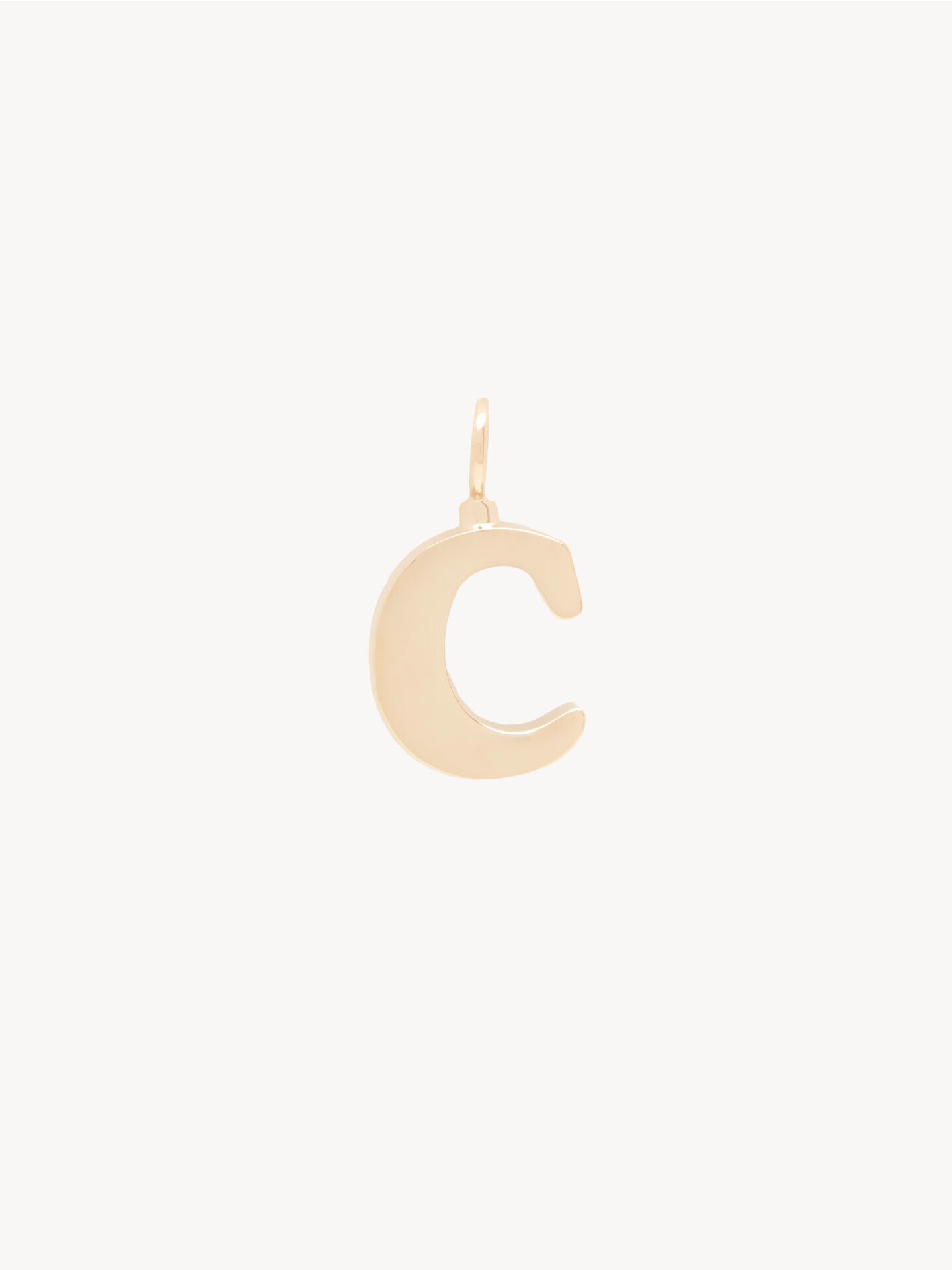 Alphabet letter C charm in brass - 2
