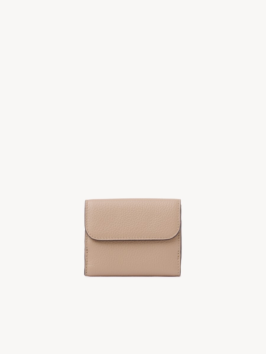 Mini Alphabet tri-fold in grained leather  - 3