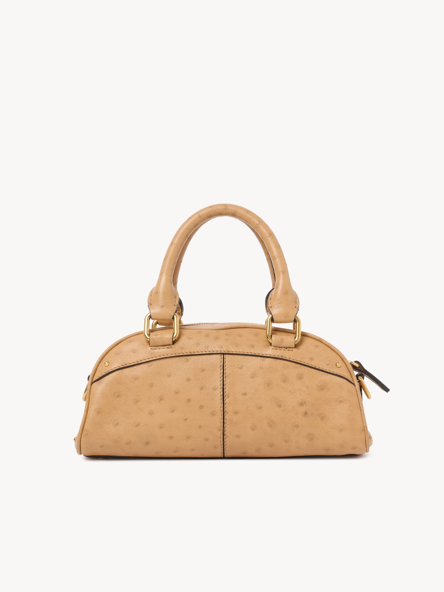 Small Chlo&eacute; bowling bag in ostrich-effect leather - 5