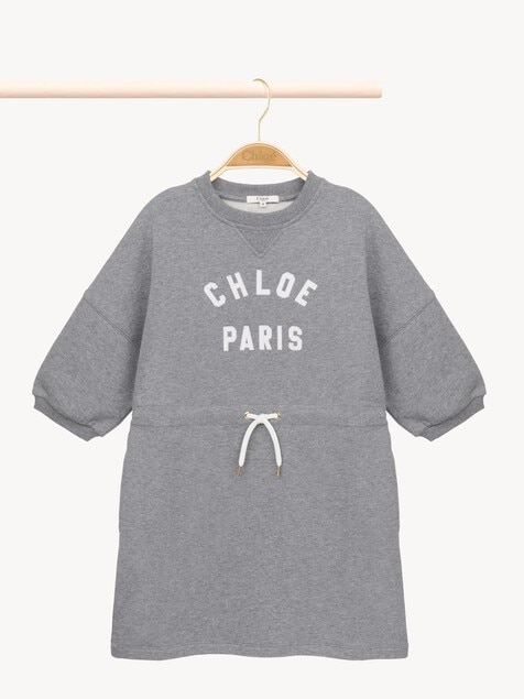 Robe &agrave; manches longues et logo enfant