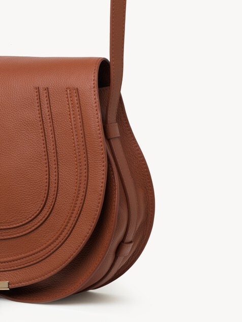 Marcie saddle bag grained leather