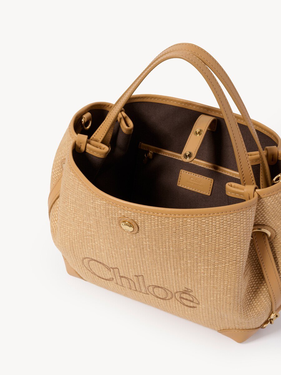 Small Chlo&eacute; Clover double carry bag in raffia-effect fibres - 6