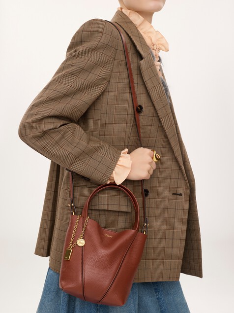 Small Chlo&eacute; Spin tote bag in grained leather