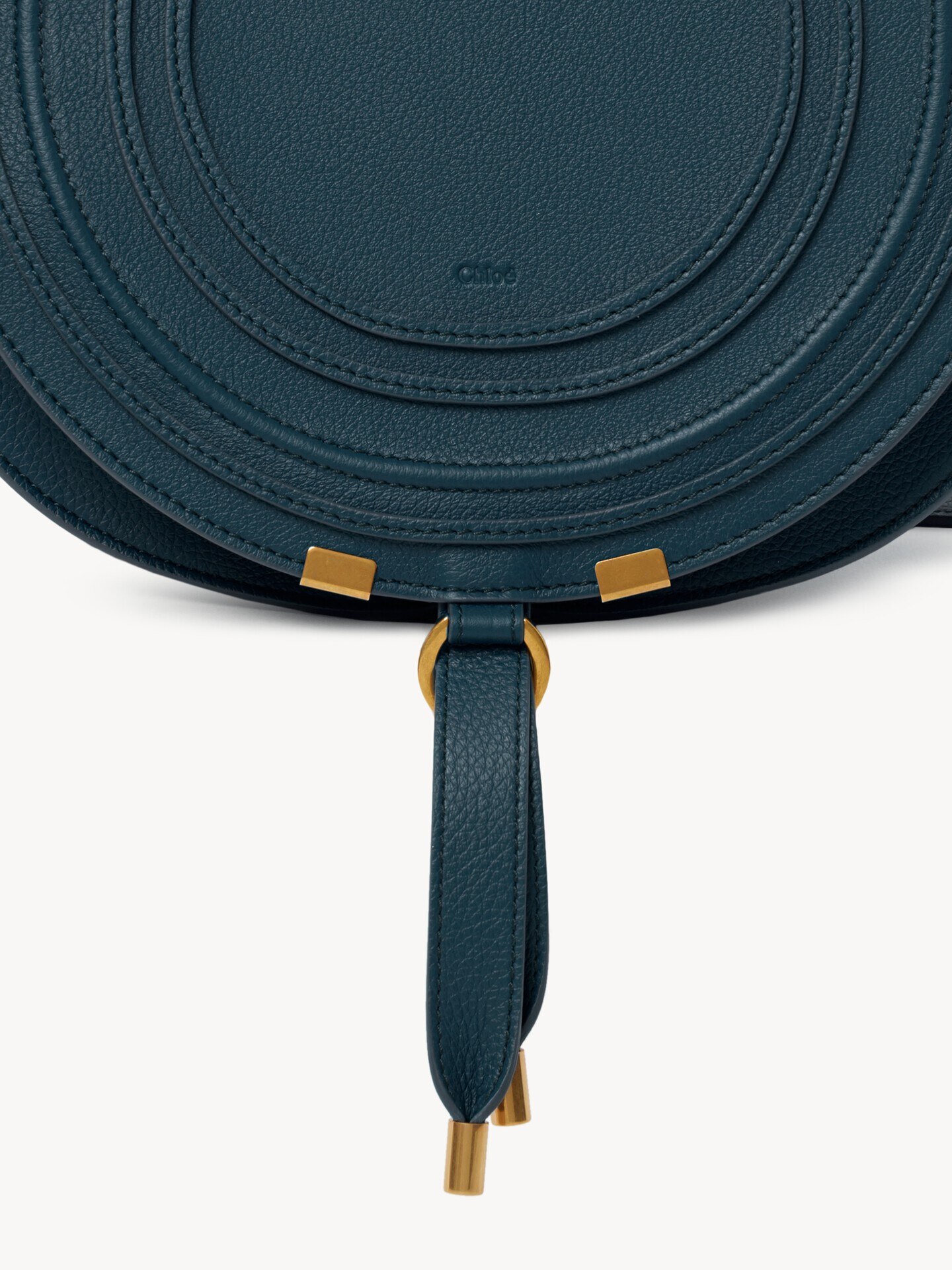 Marcie saddle bag in grained leather - 4.0