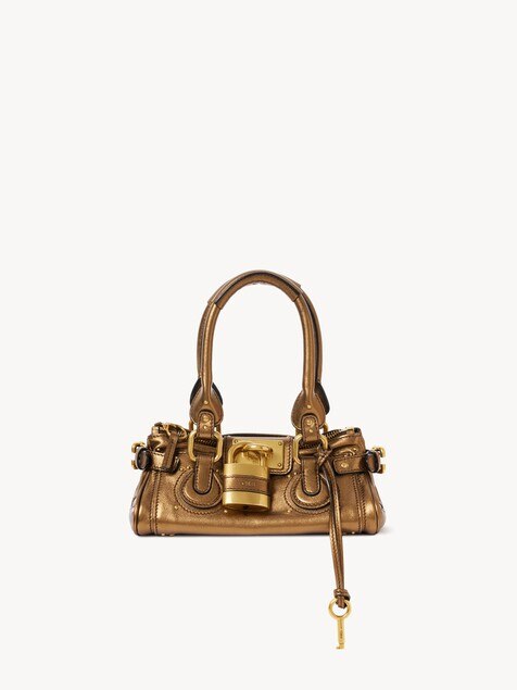 Small Paddington bag in metallized leather