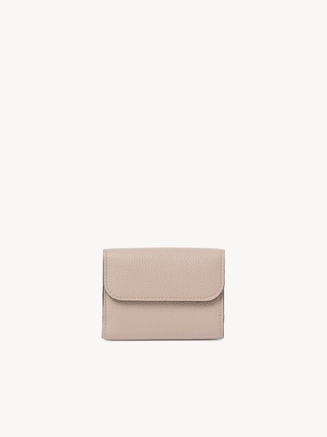 Mini Alphabet tri-fold in grained leather