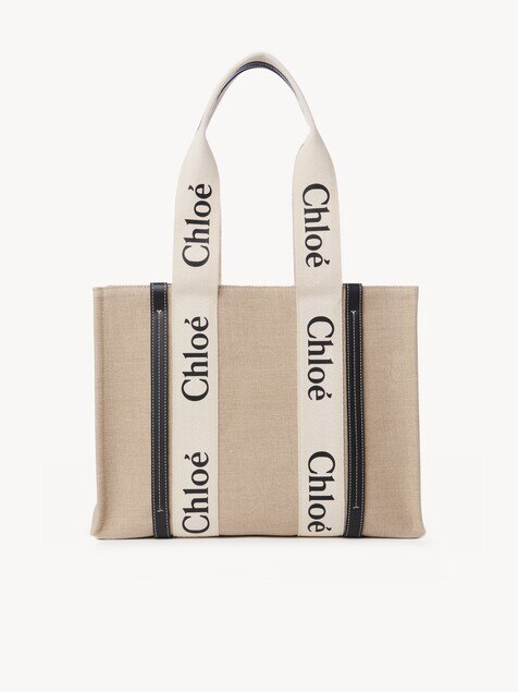 Woody tote bag in linen