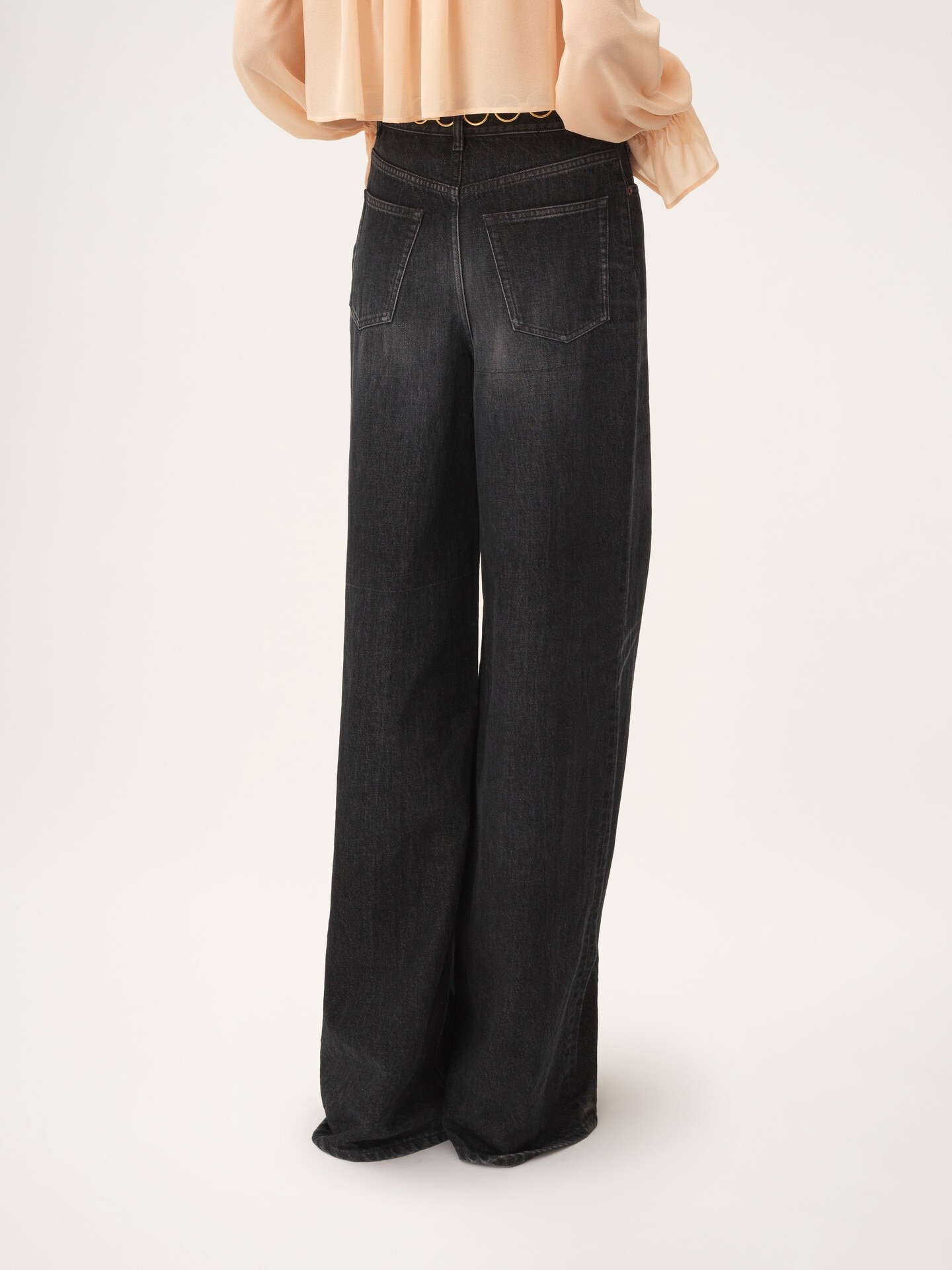 Vaqueros de pernera ancha y talle alto de tejido vaquero - 6