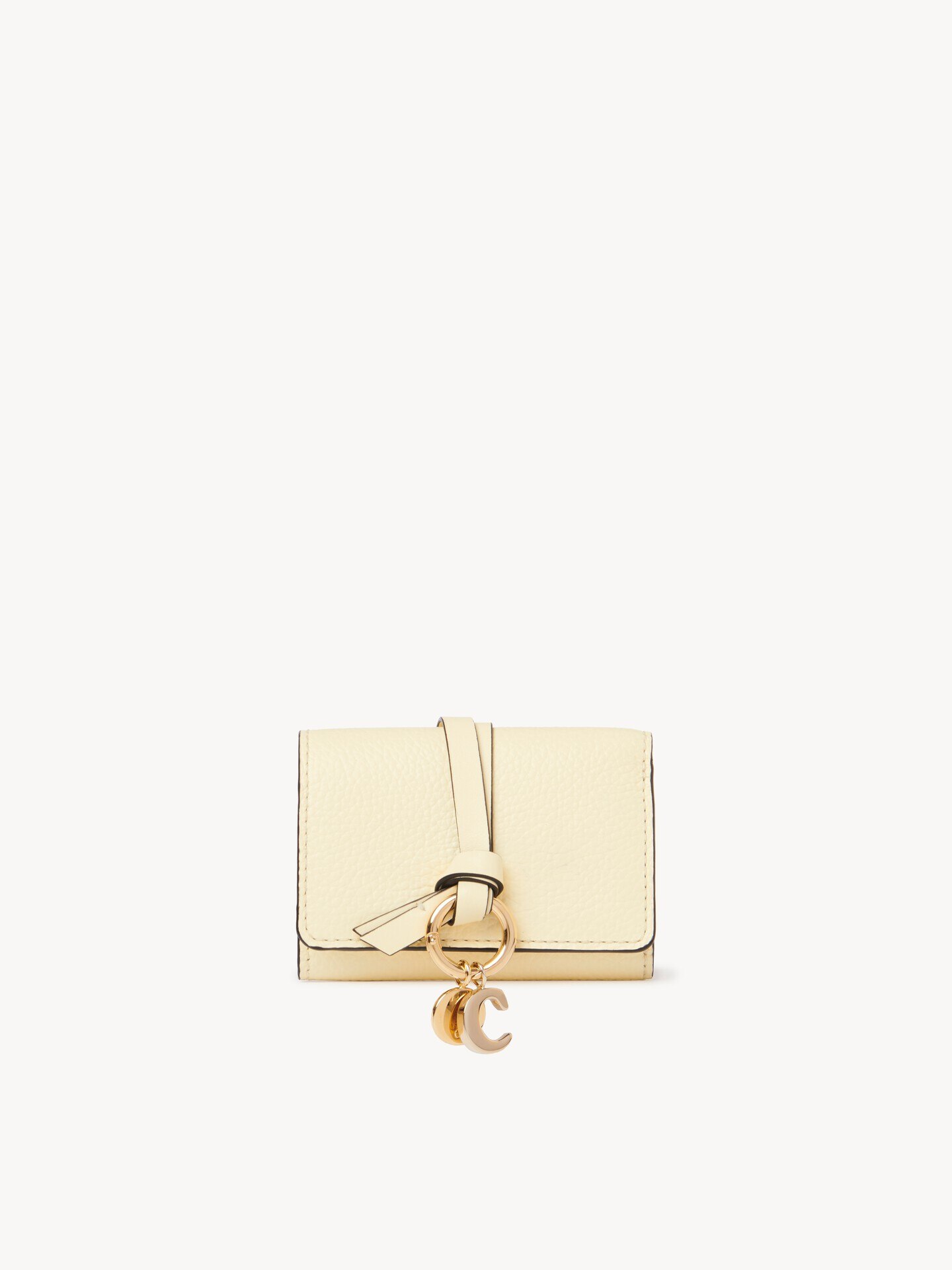 Mini Alphabet tri-fold in grained leather - 2