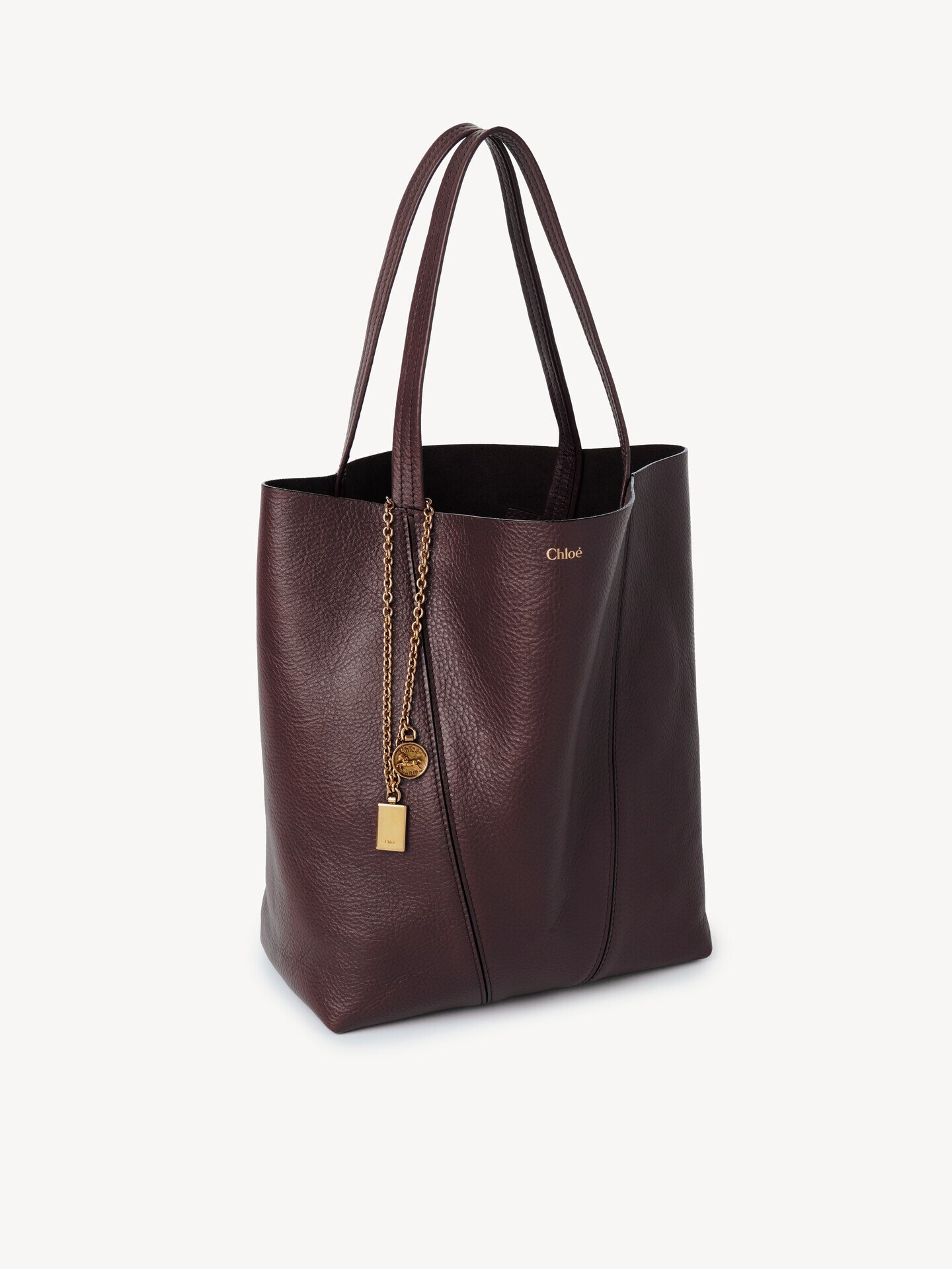 Chlo&eacute; Spin tote bag in grained leather - 4