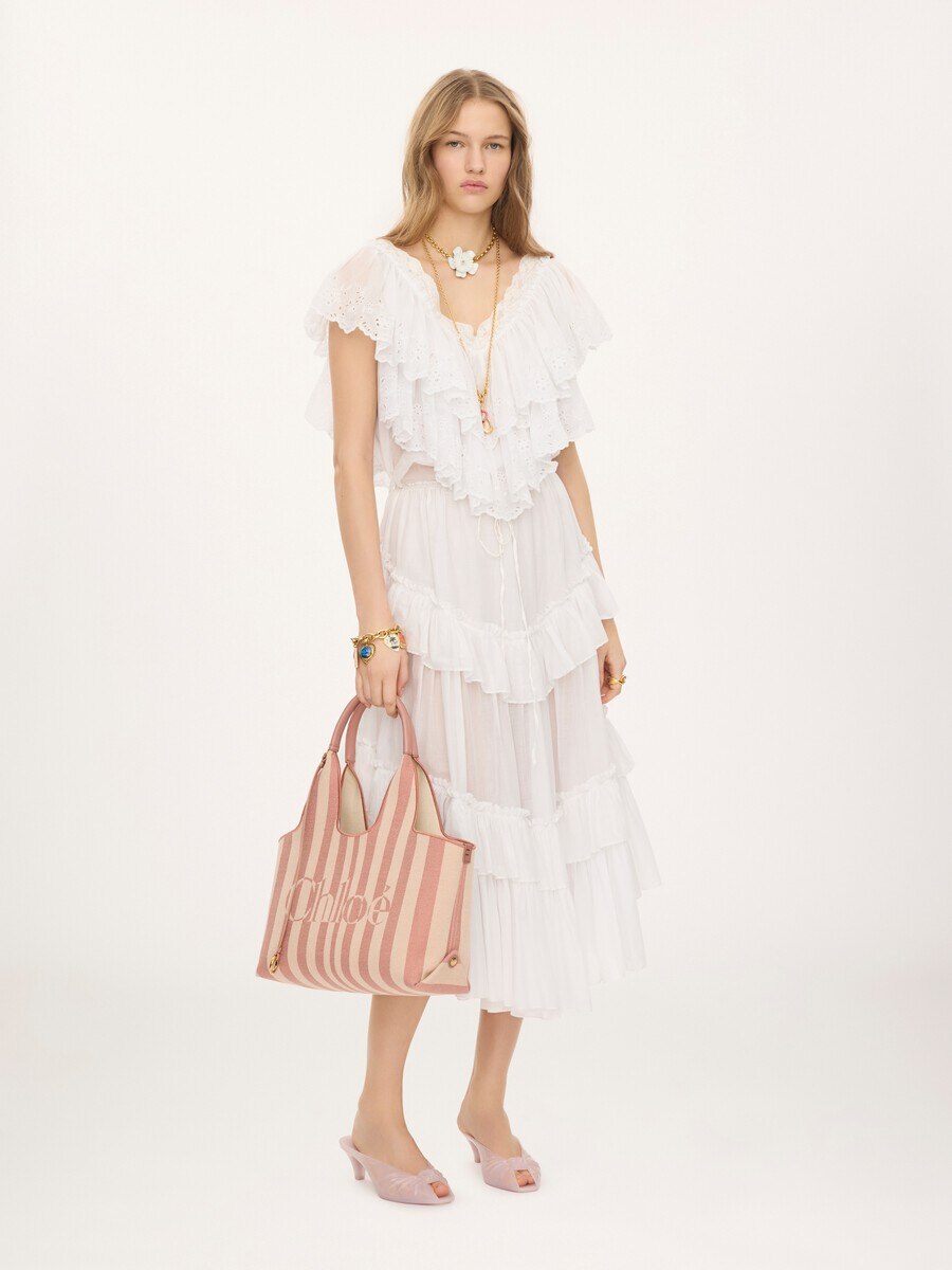 Bolso tote Chlo&eacute; Stripy East-West de jacquard - 8