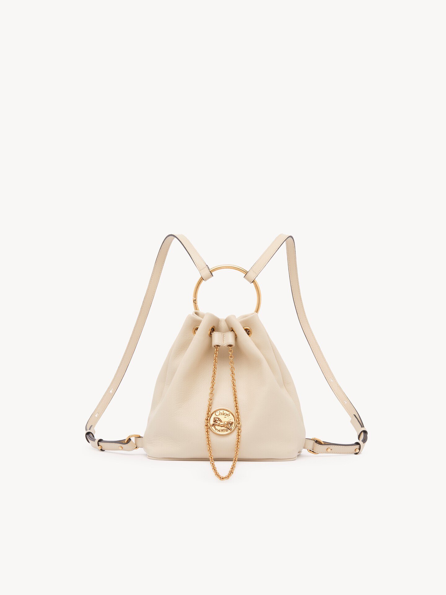 Small Bracelet backpack in grained leather - 1