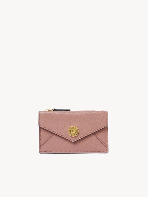카드 슬롯을 갖춘 그레인드 가죽 스몰 Envelope 지갑