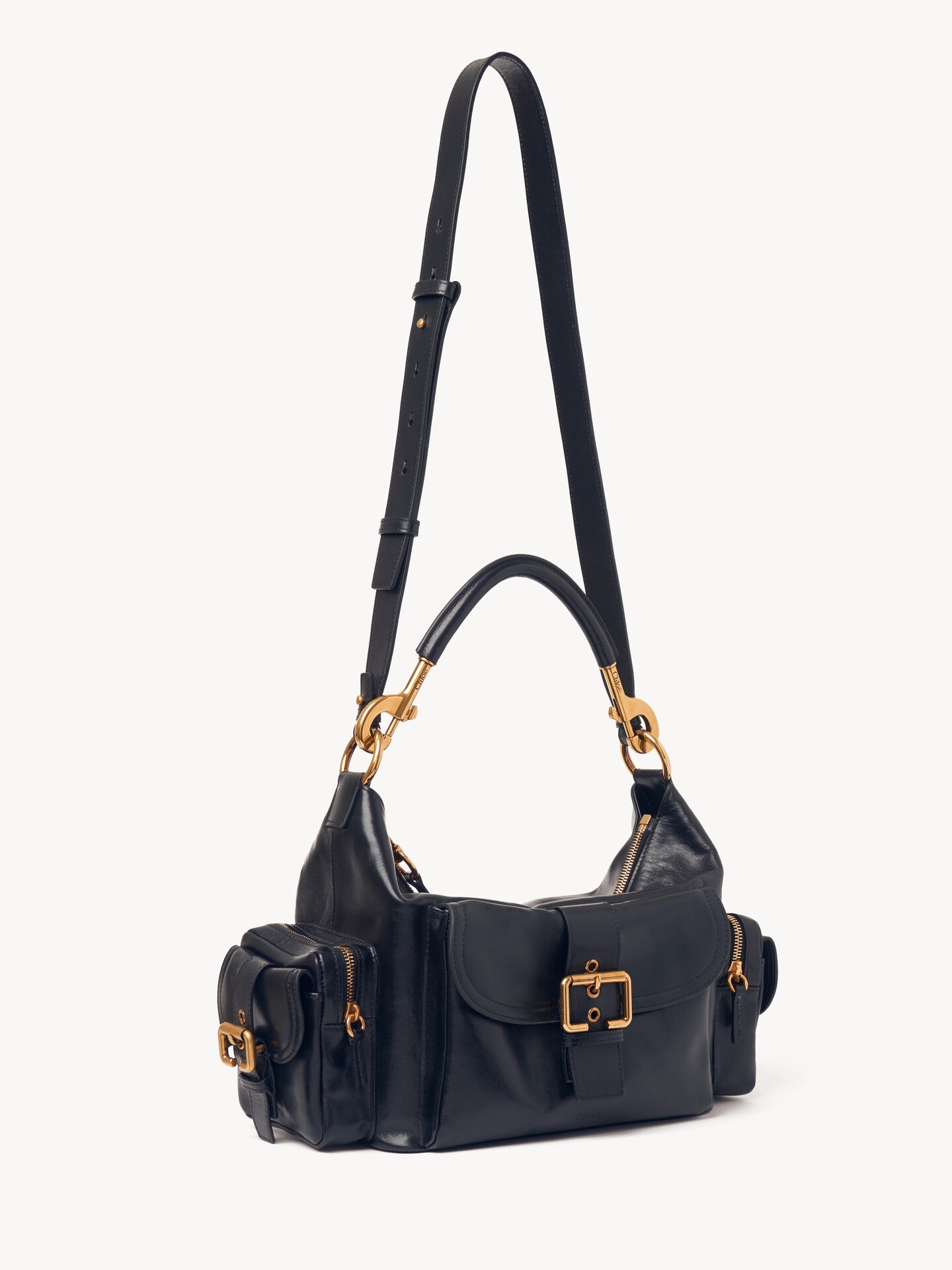 Camera bag aus gl&auml;nzendem Leder - 4