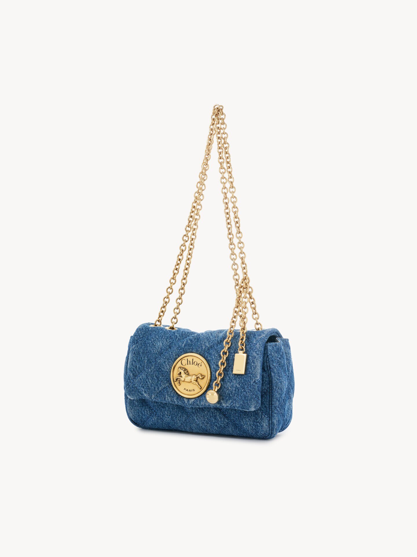 Small Chlo&eacute; Heritage shoulder bag in denim - 3.0